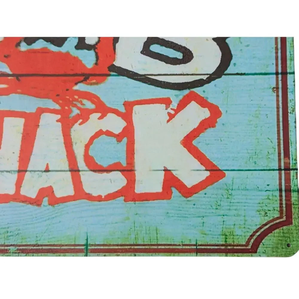 The Crab Shack White Rectangular Crab Illustration‎ Text Sign